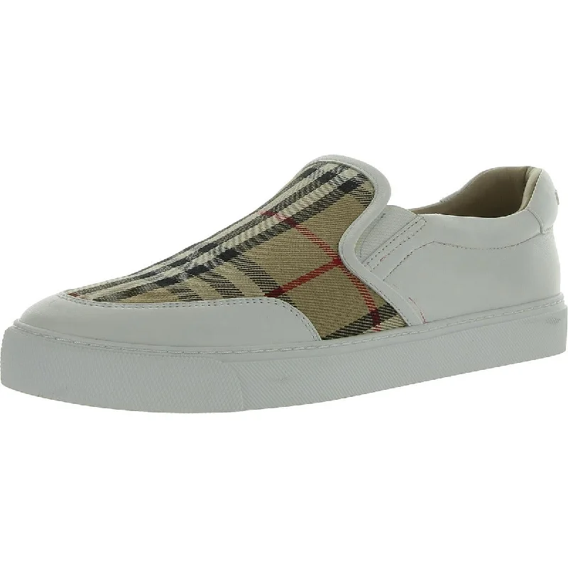 Burberry Womens SALMOND VINTAGE Leather Round toe Casual And Fashion Sneakers