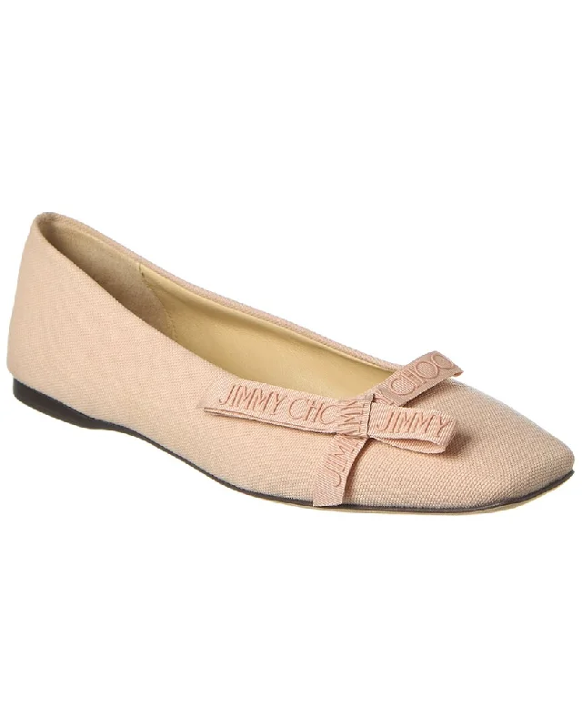 Jimmy Choo Veda Linen Ballerina Flat