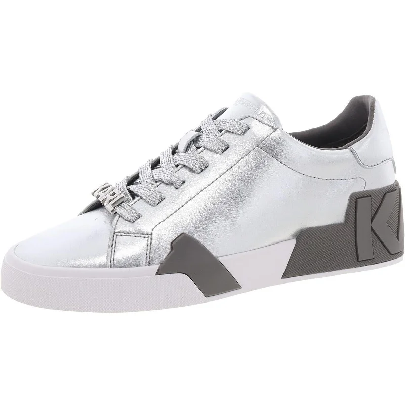 Karl Lagerfeld Paris Womens Melora Leather Low-Top Casual And Fashion Sneakers