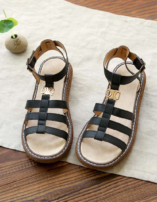 Handmade Retro Strappy Sandals Holiday