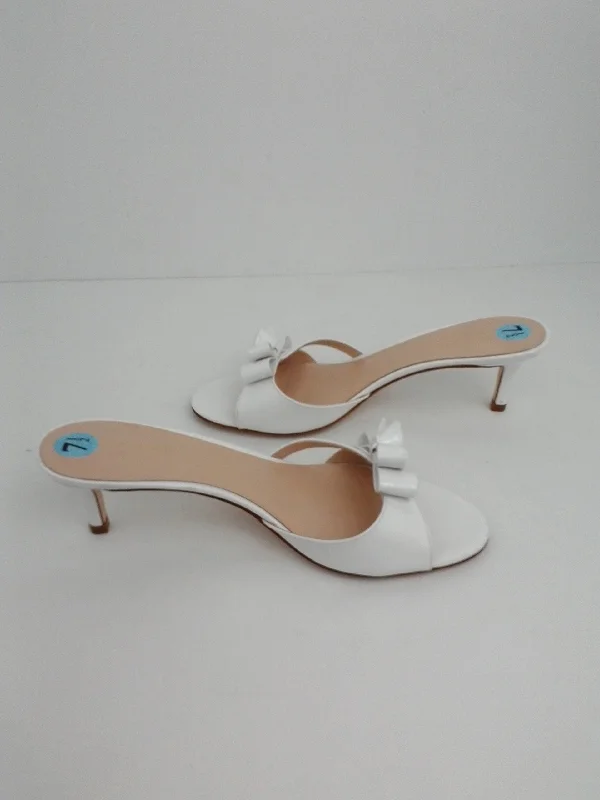 Kate Spade NEW YORK White Leather Mule Size 7.5