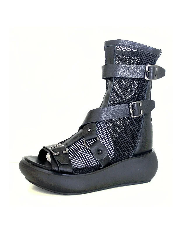 Punk Style Handmade Leather Strap Summer Boots