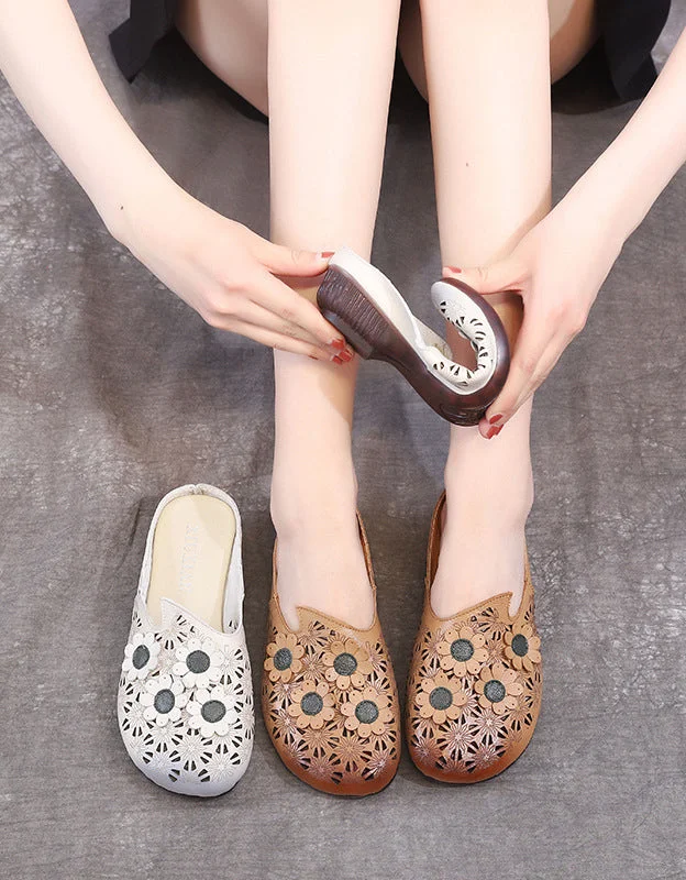 Comfortable Retro Flower Slippers 35-41