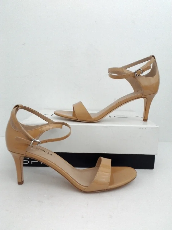 Via Spiga Women's Leesa Nude Patent Sandal Size 9 M