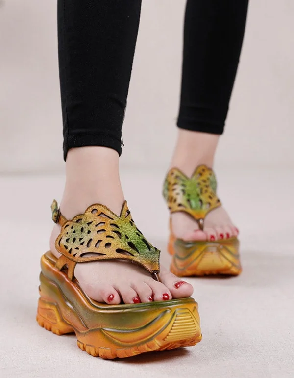 Women's Ethnic Style Handmade Wedge Sandals